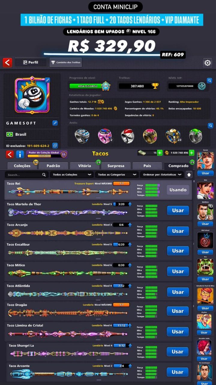 1 BILHÃO DE FICHAS + 20 TACOS LENDÁRIOS + TACO REI NÍVEL MÁXIMO + VIP DIAMANTE