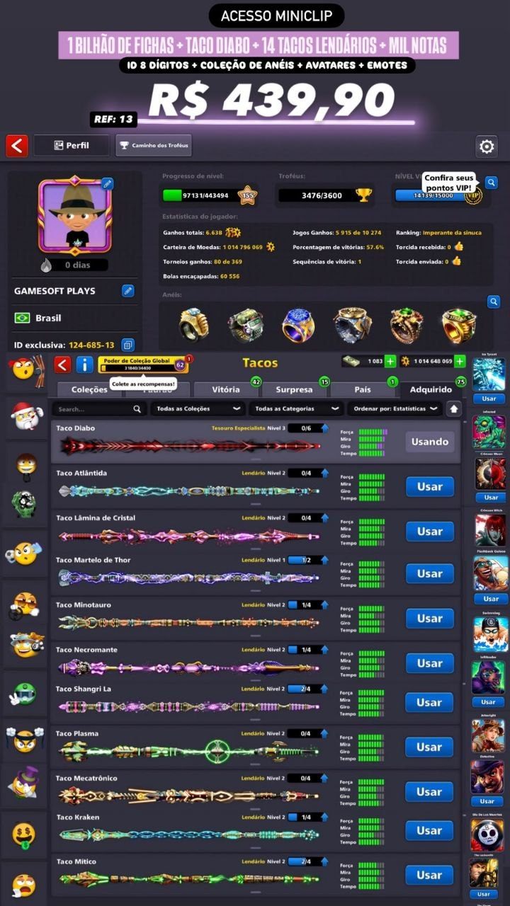 YOME COWBOY + 1 BILHÃO DE FICHAS + TACO DIABO + 14 TACOS LENDÁRIOS + 1000 NOTAS