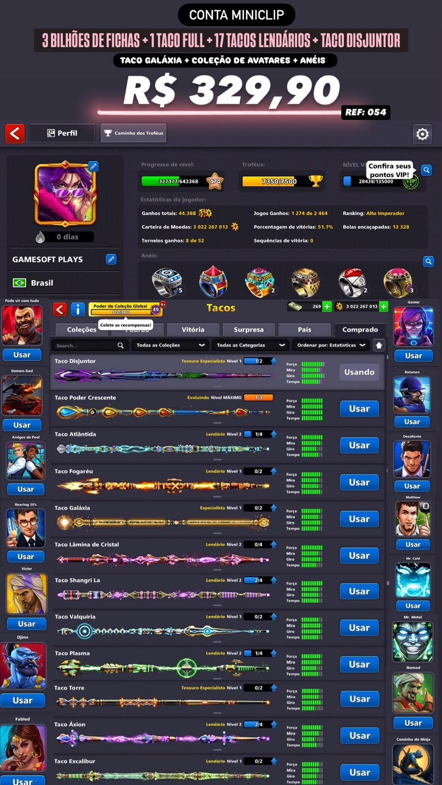 3 BILHÕES DE FICHAS + 1 TACO FULL + 17 TACOS LENDÁRIOS + TACO DISJUNTOR