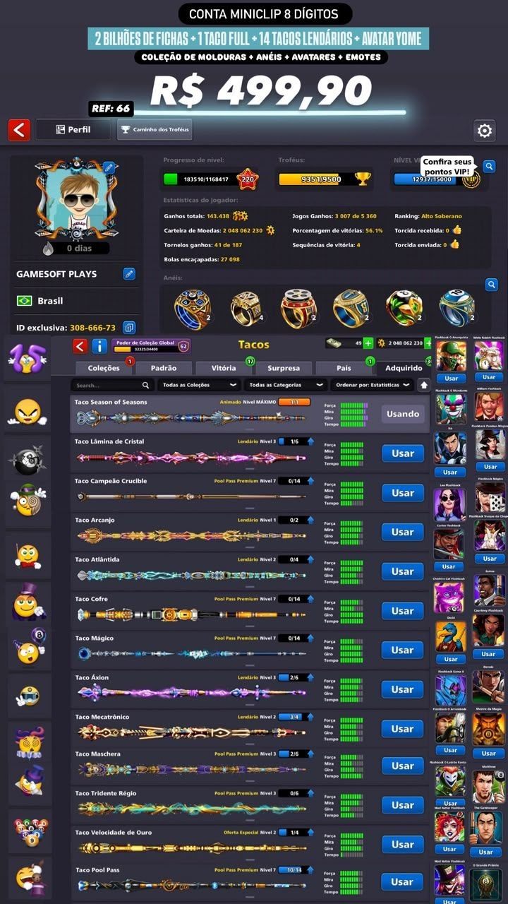 2 BILHÕES DE FICHAS + 1 TACO FULL + 14 TACOS LENDÁRIOS + AVATAR YOME