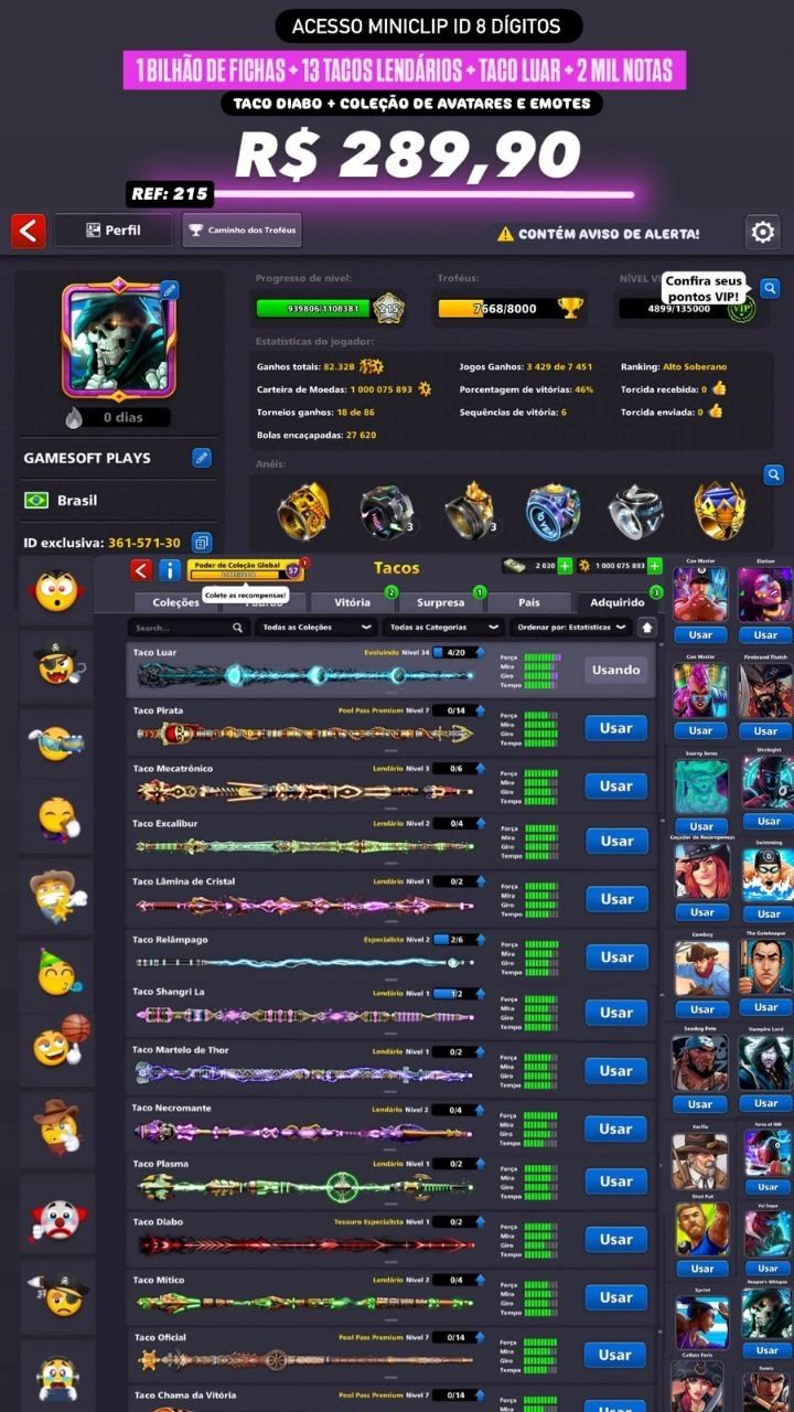 1 BILHÃO DE FICHAS + 13 TACOS LENDÁRIOS + TACO LUAR + 2 MIL NOTAS