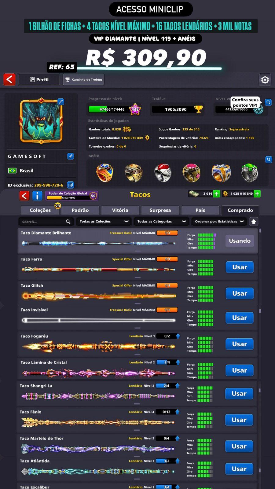 1 BILHÃO DE FICHAS + 4 TACOS FULLS + 16 TACOS LENDÁRIOS + 3 MIL NOTAS