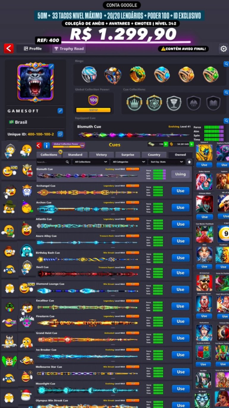 50M + 33 TACOS NÍVEL MÁXIMO + 20 TACOS LENDÁRIOS + TACOS DE PROMOÇÃO + COLEÇÃO DE AVATARES